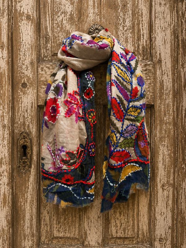 Digital Wool scarf 0003 multi BW6-901