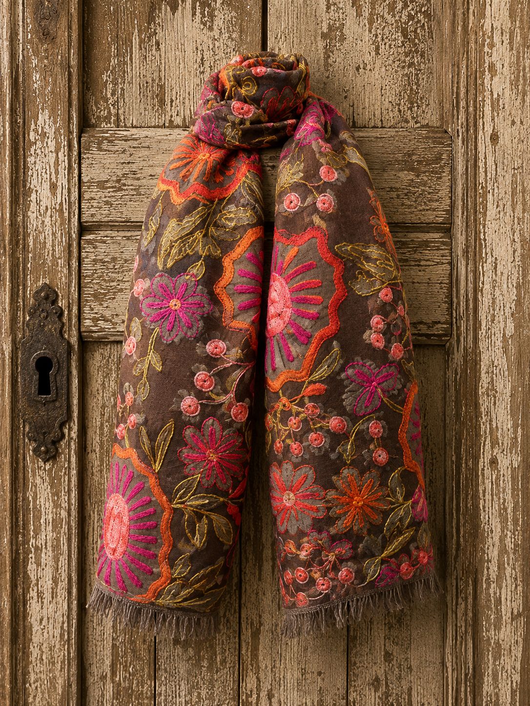 Heavy Wool scarf 0065 terra BW6-902