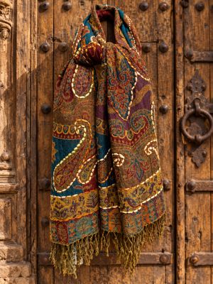 Embr Wool scarf 0039 petrol BW6-900