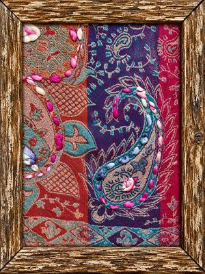 Embr Wool scarf 0074 pink BW6-900