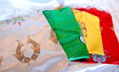 Eight Auspicious Embroidered Khata