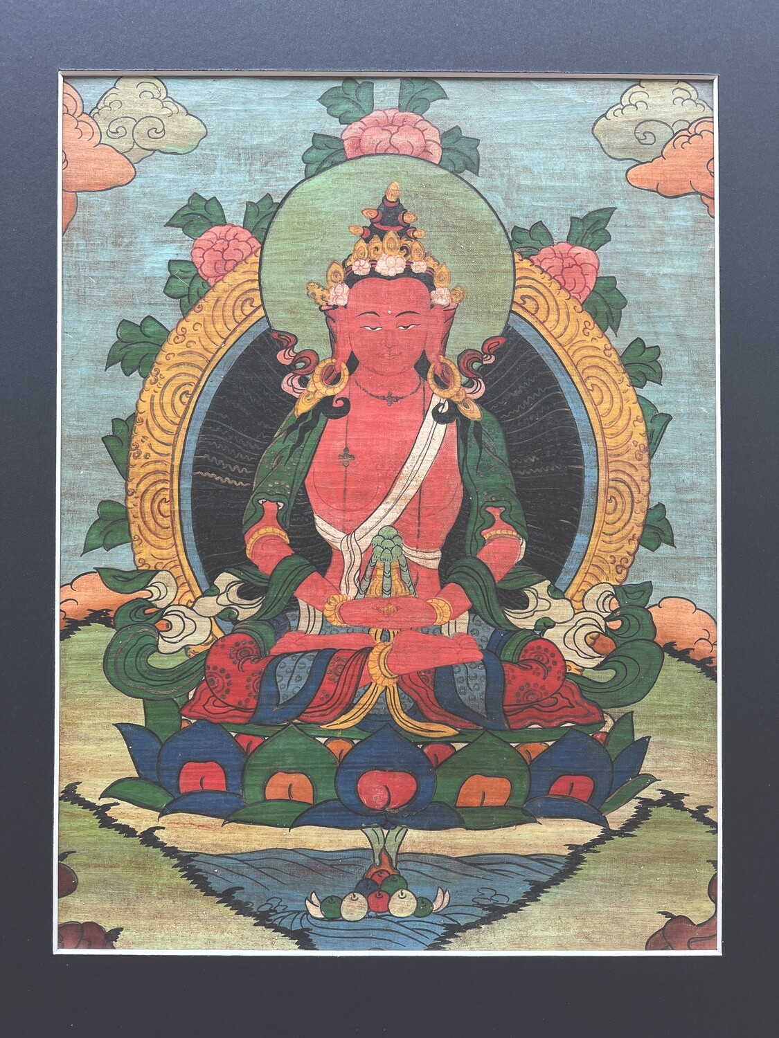 Buddha Amitayus Vintage Painting
