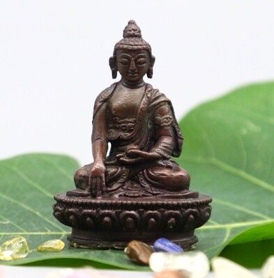 Mini Oxidized Copper Shakyamuni Buddha