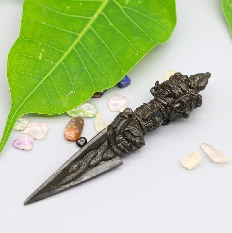 4&quot;5 Inches Three-faced Iron Phurba