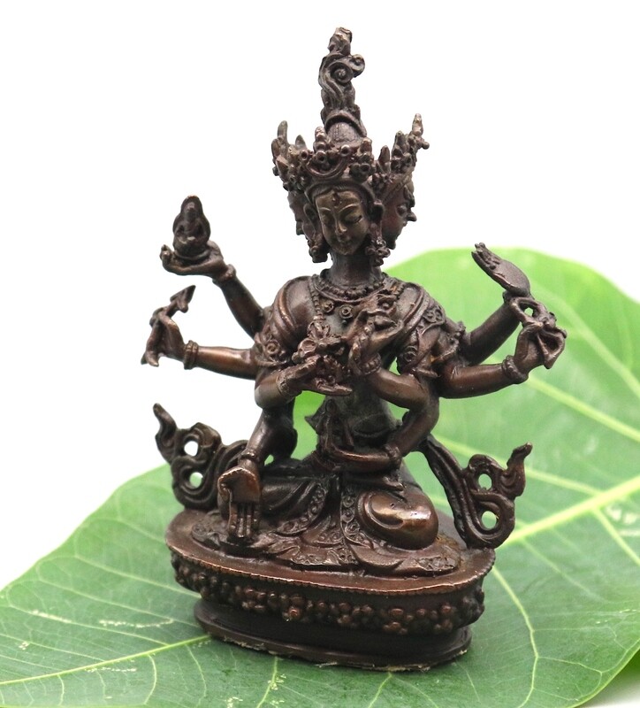 Small Oxidized Copper Namgyalma Statue