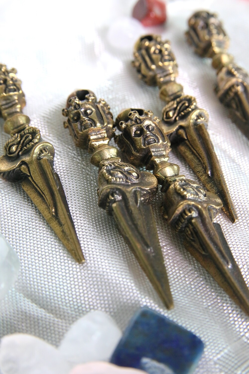 Three-faced Metal Phurba Pendant