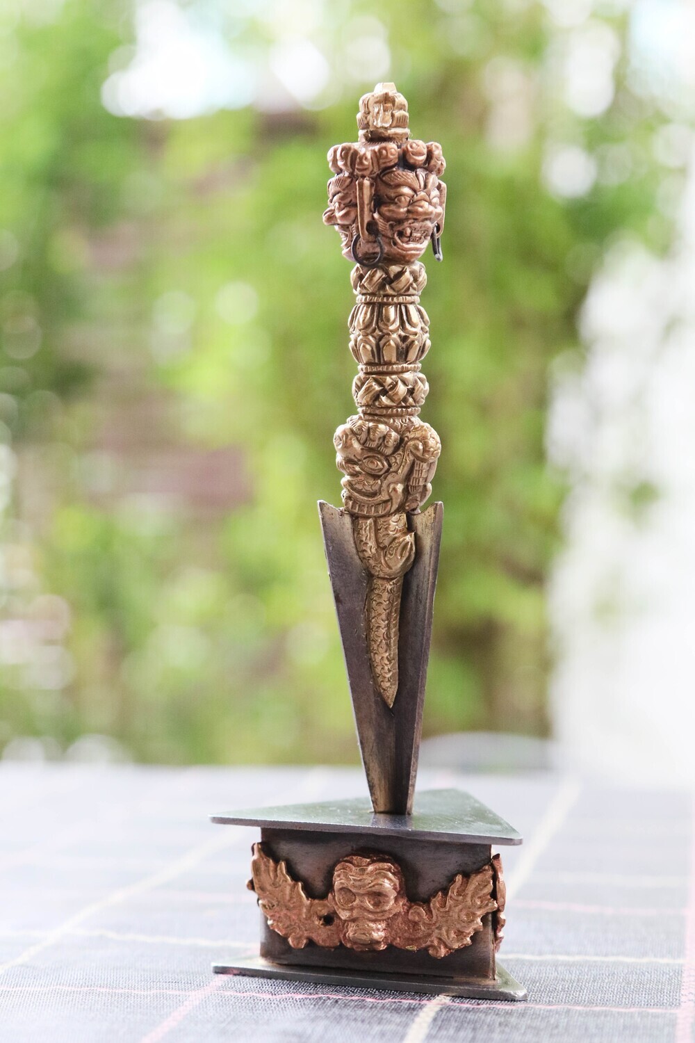 5.5 Inches Three-faced Metal Phurba (without the stand)