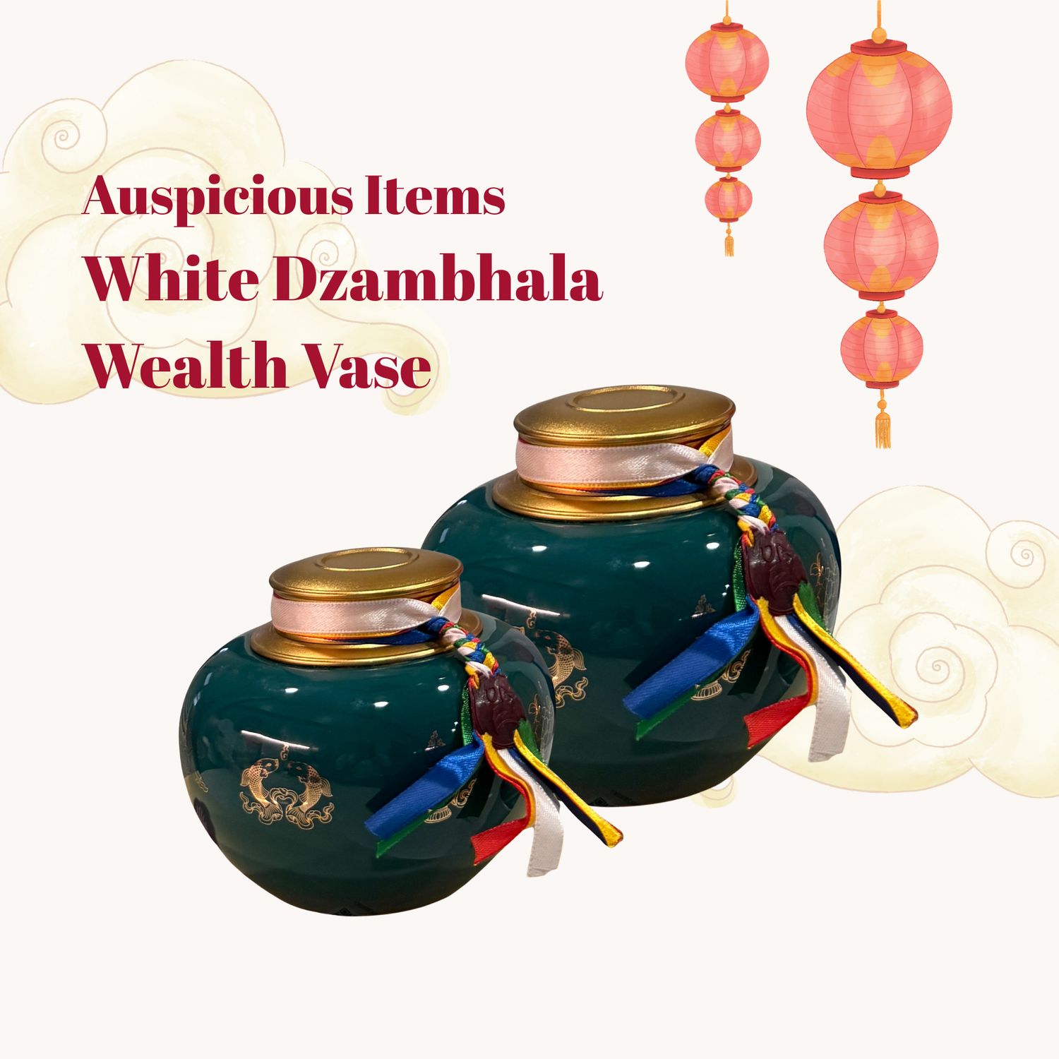 White Dzambhala Wealth Vase