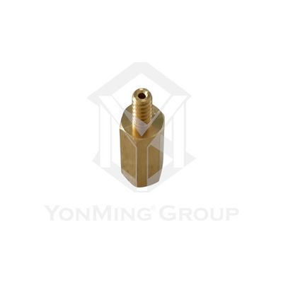 ADAPTER-STRAIGHT 6MM (M10 x M6-P0.75) BRASS