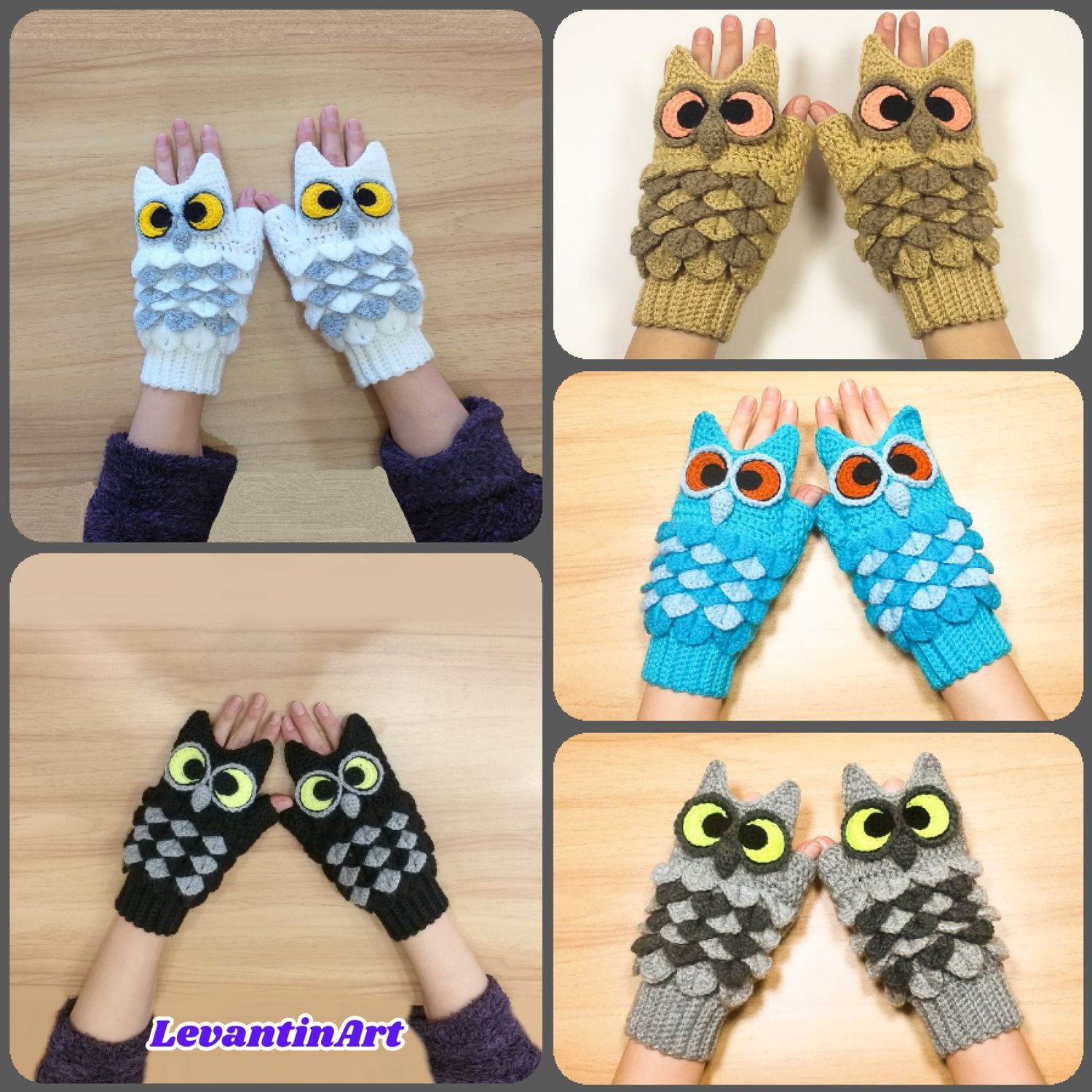 BUFNITE - Manusi fara degete pentru adulti, crosetate. Manusi inedite handmade. Manusi dama lucrate manual in 5 variante de culori. La comanda