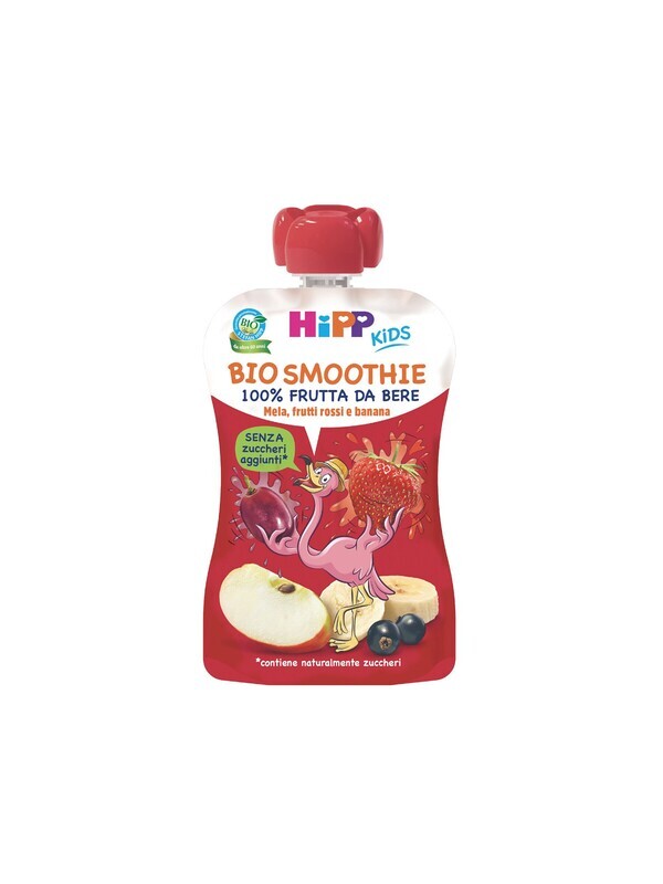 Hipp Bio Smoothies Frutta Frullata Mela Frutti Rossi e Banana 120ml