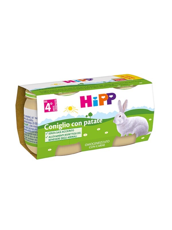 Hipp Omogeneizzato di Carne Coniglio con Verdure 2x80g