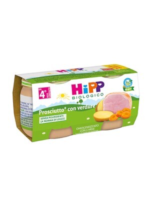 Hipp Omogeneizzato di Carne Prosciutto con Verdure 2x80g
