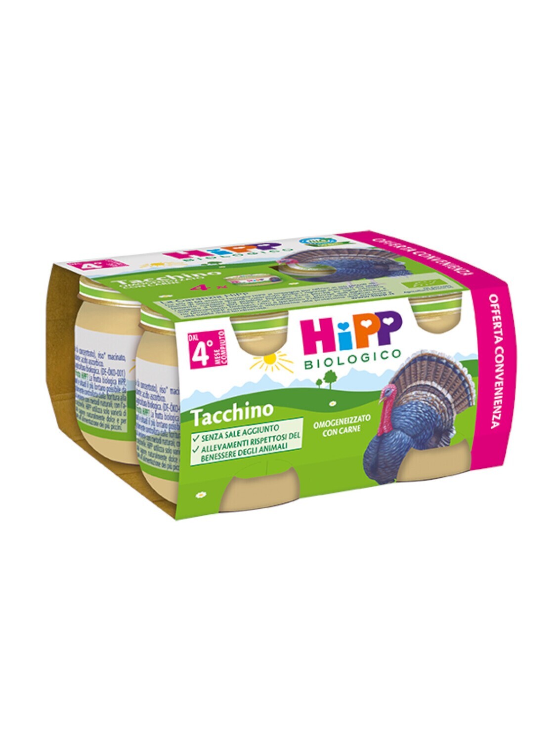 Hipp Omogeneizzato di Carne Tacchino 4x80g