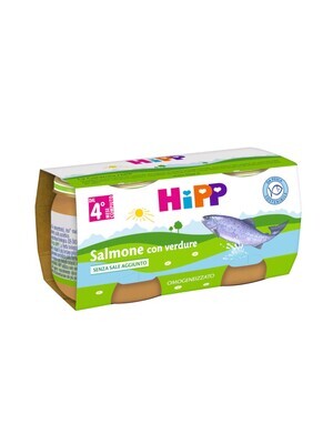 Hipp Omogeneizzato di Pesce Salmone con Verdure 2x80g
