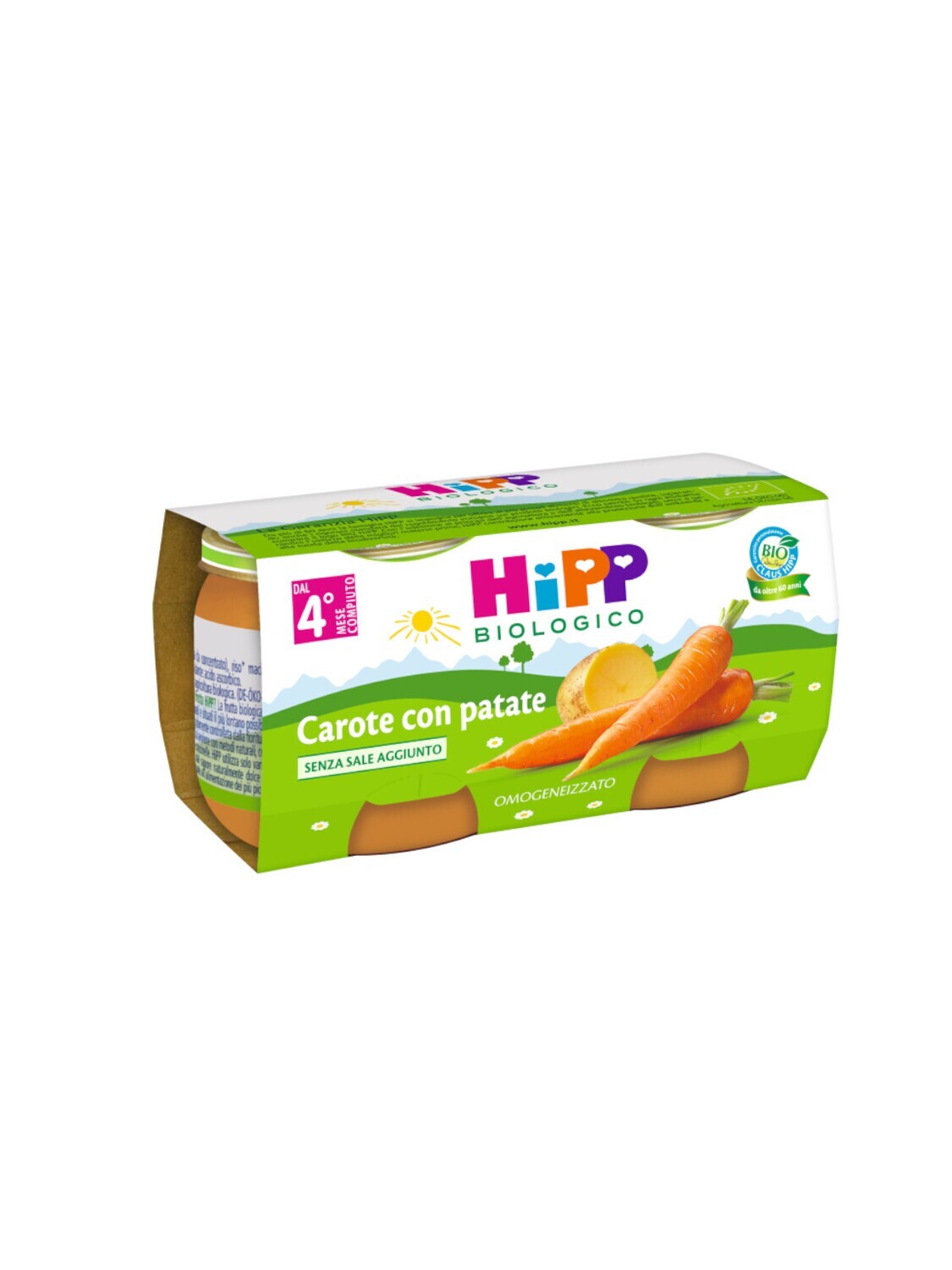 Hipp Omogeneizzato di Verdure Carote con Patate 2x80g