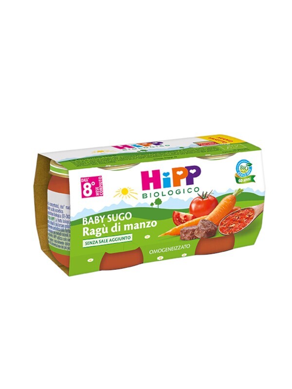 Hipp Omogeneizzato di Sugo Ragu&#39;di Manzo 2x80g