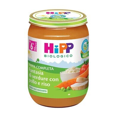Hipp Pappa Pronta Fantasia di Verdure Pollo Riso 190g