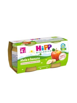 Hipp Omogeneizzato di Frutta Mela e Banana 2x80g