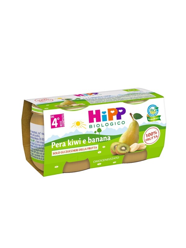 Hipp Omogeneizzato di Frutta Pera Kiwi e Banana 2x80g