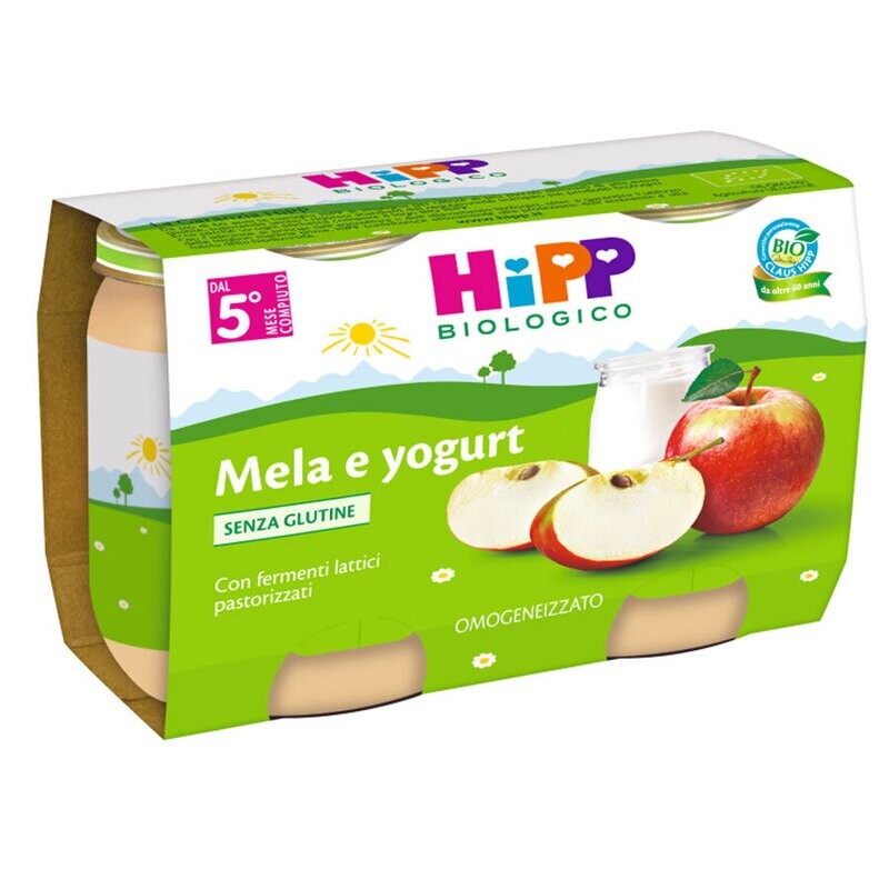 Hipp Merenda di Frutta Mela e Yogurt 2x125g