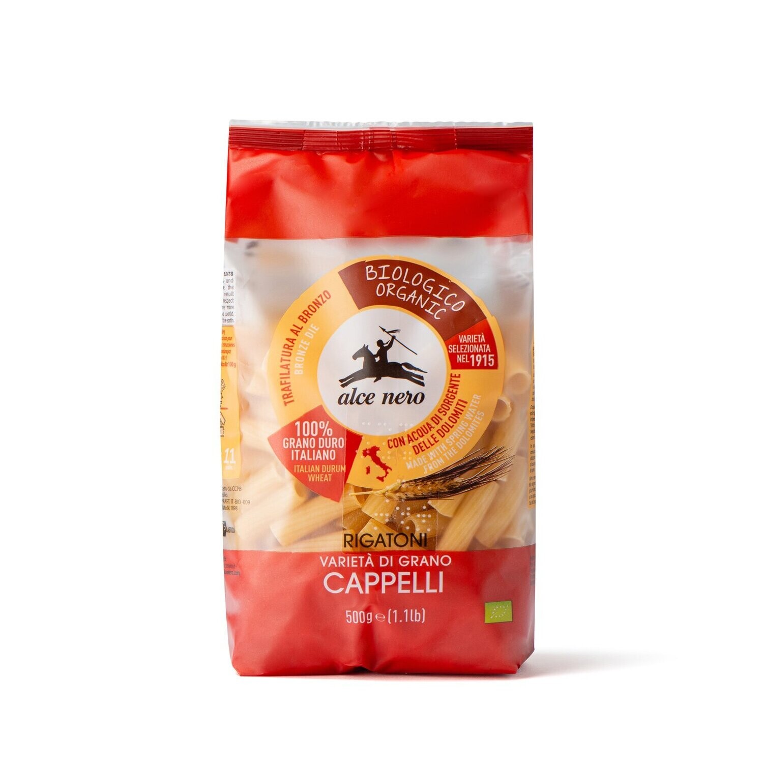 Alce Nero Pasta di Grano Duro Capelli Rigatoni 500g