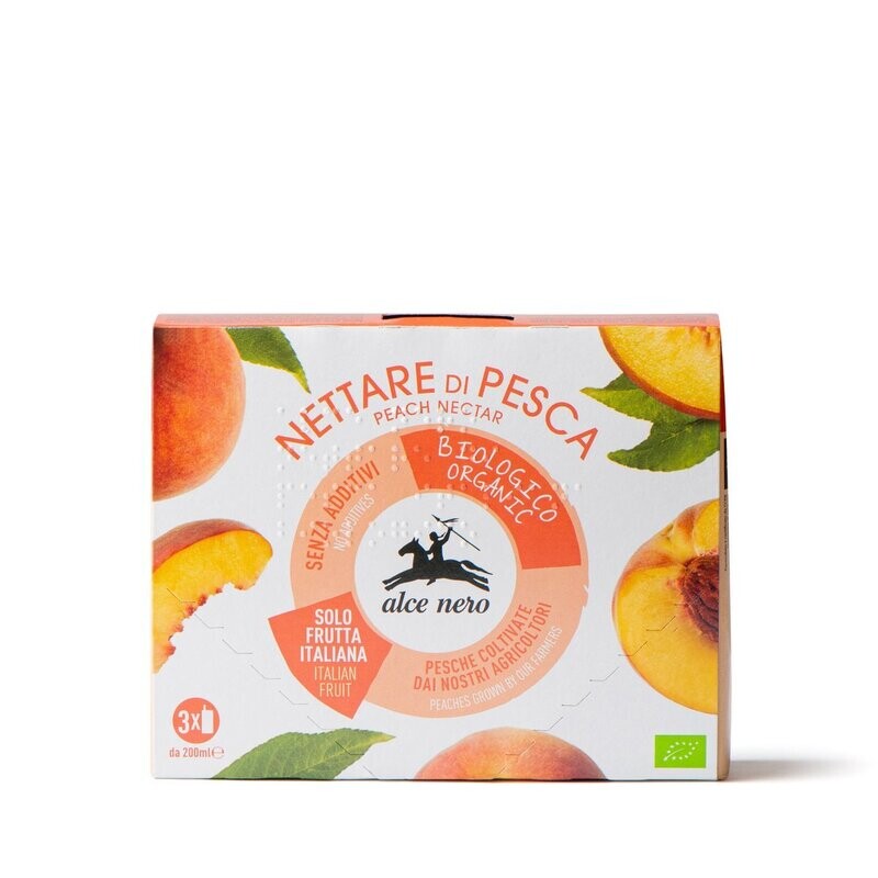 Alce Nero Bevande di Nettare Pesca 3x200ml