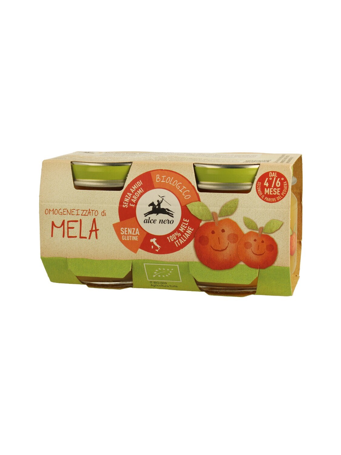 Alce Nero Omogeneizzato di Frutta Mela 2x80g