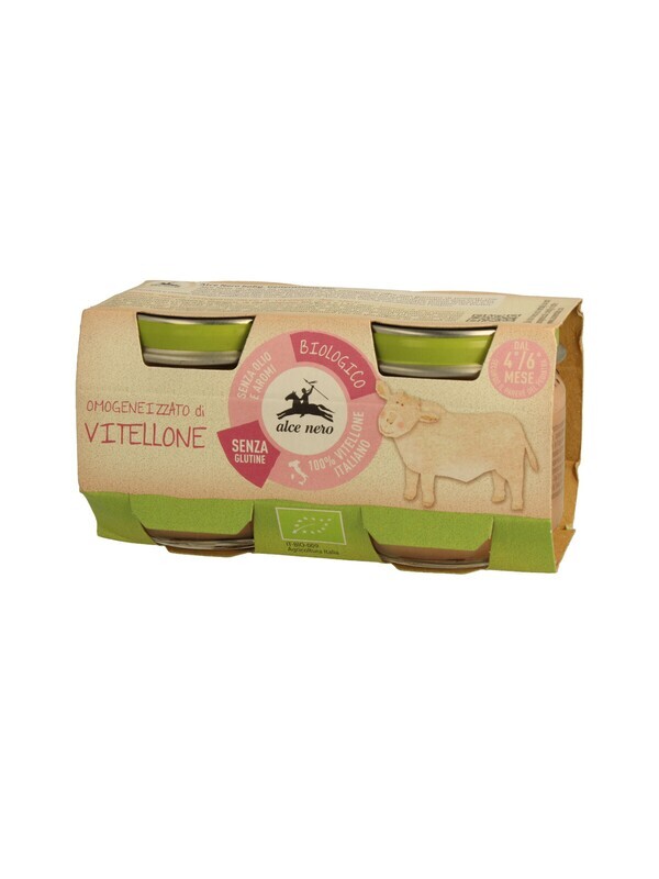 Alce Nero Omogeneizzato di Carne di Vitellone 2x80g