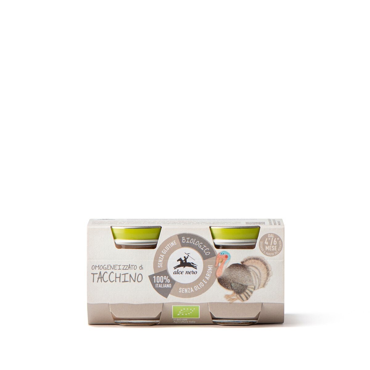 Alce Nero Omogeneizzato di Carne di Tacchino 2x80g