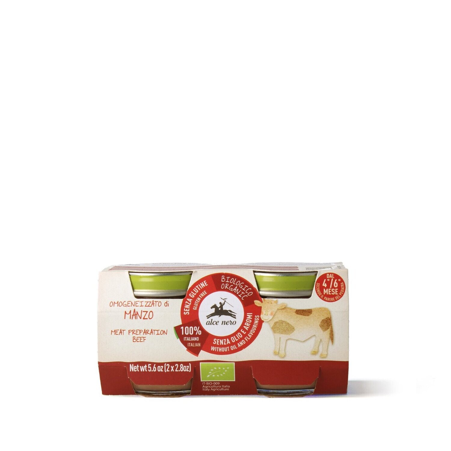 Alce Nero Omogeneizzato di Carne di Manzo 2x80g