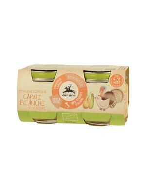 Alce Nero Omogeneizzato di Carne di Bianche e Verdure 2x80g