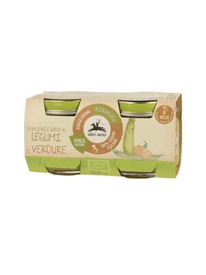 Alce Nero Omogeneizzato di Legumi e Verdure 2x80g