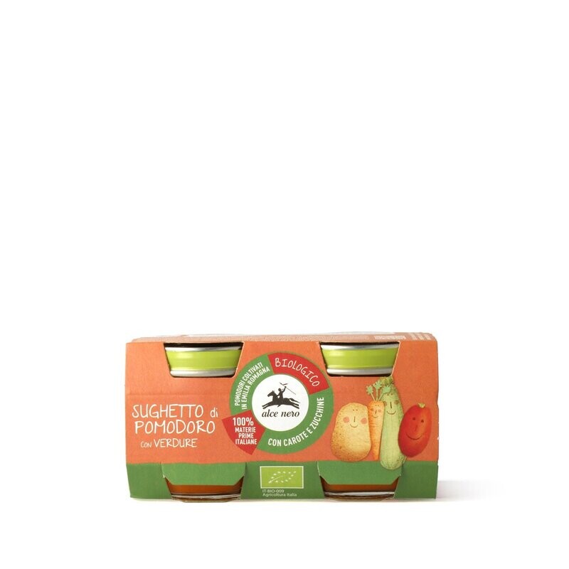 Alce Nero Omogeneizzato di Sugo di Pomodoro con Verdure 2x80g
