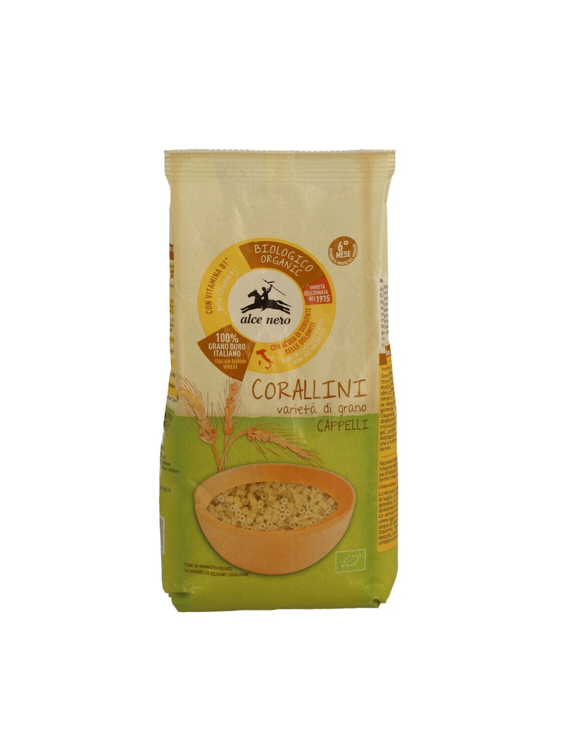 Alce Nero Pastine Corallini di Grano Duro Cappelli 500g
