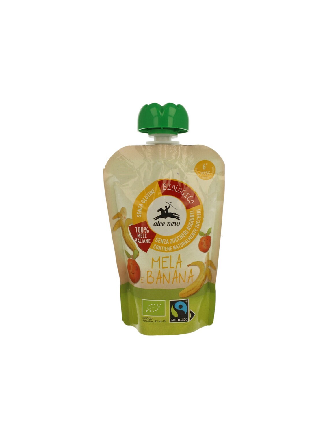 Alce Nero Puree di Frutta Mela e Banana 100g