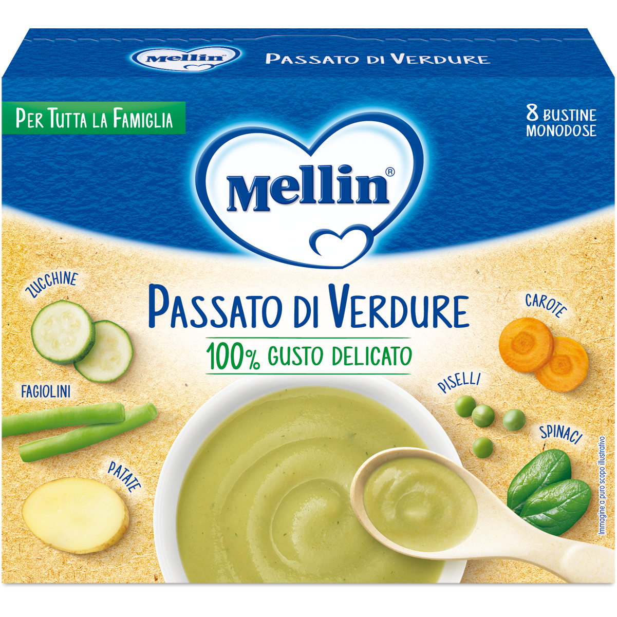 Mellin Passato di Verdure 8x13g