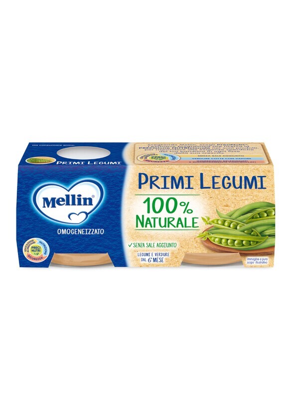 Mellin Omogeneizzato di Verdure Primi Legumi 2x80g