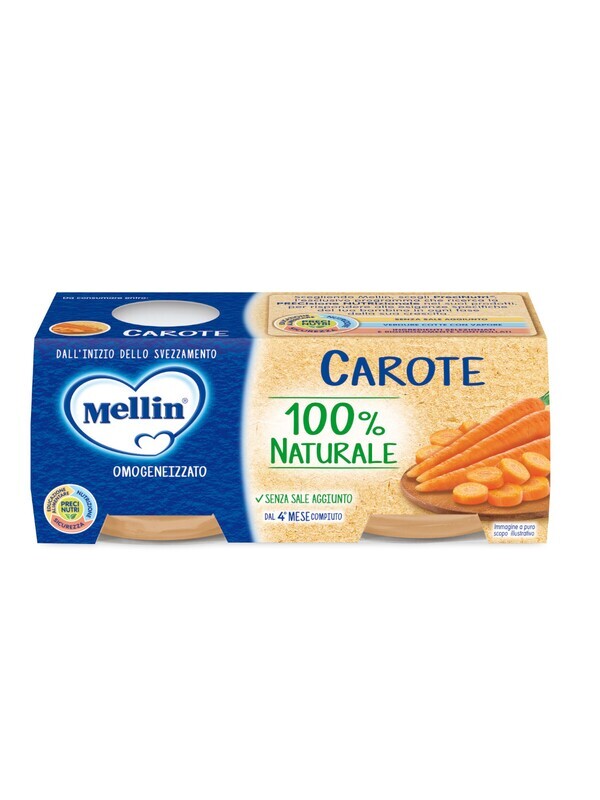 Mellin Omogeneizzato di Verdure Carote 2x80g