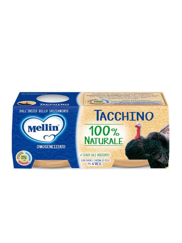 Mellin Omogeneizzato di Carne Tacchino 2x120g