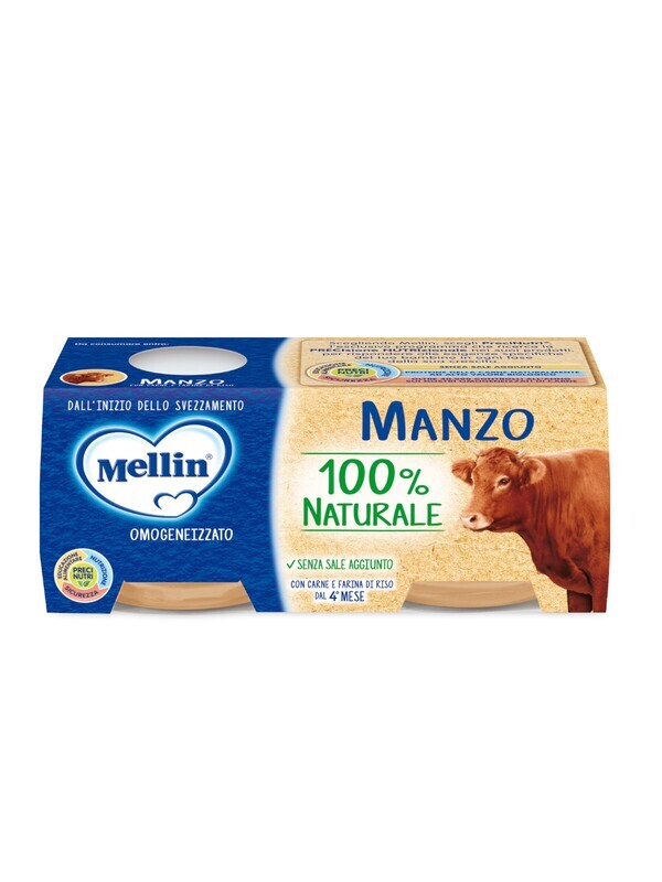 Mellin Omogeneizzato di Carne Manzo 2x80g