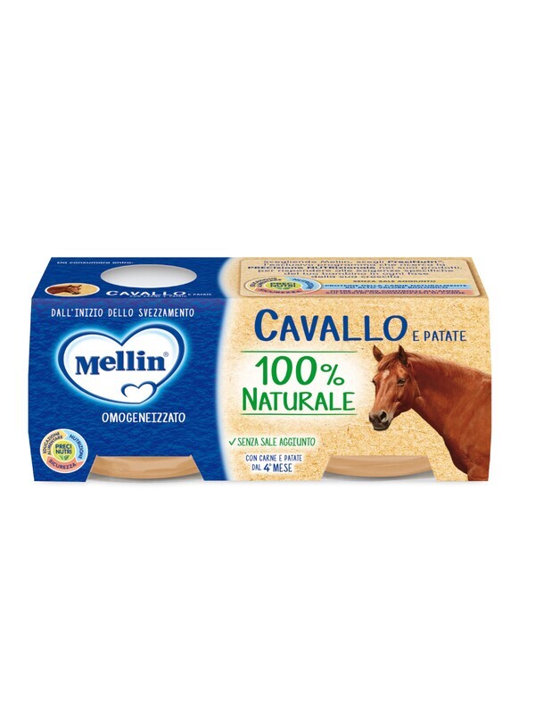 Mellin Omogeneizzato di Carne Cavallo e Patate 2x80g