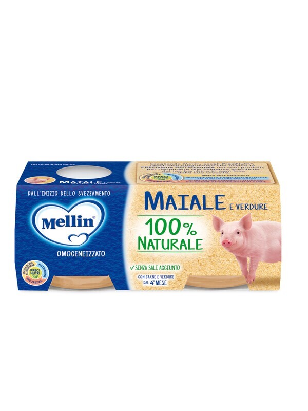 Mellin Omogeneizzato di Carne Maiale con Verdure 2x80g