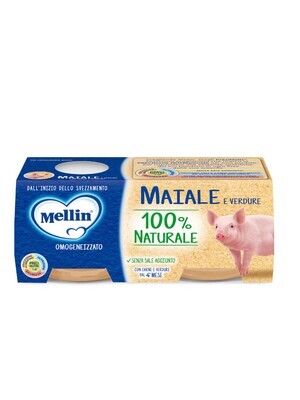 Mellin Omogeneizzato di Carne Maiale con Verdure 2x80g