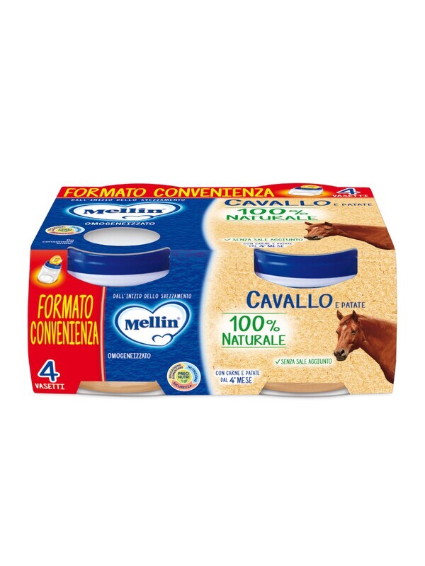 Mellin Omogeneizzato di Carne Cavallo e Patate 4x80g