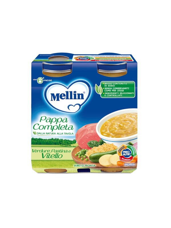 Mellin Pappa Completa Vitello 2x250g