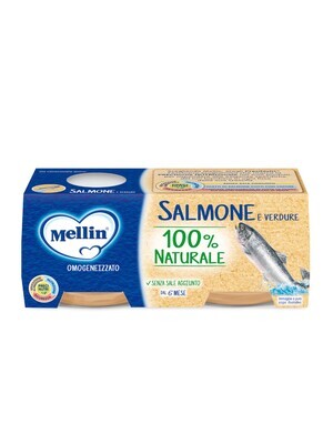Mellin Omogeneizzato di Pesce Salmone 2x80g