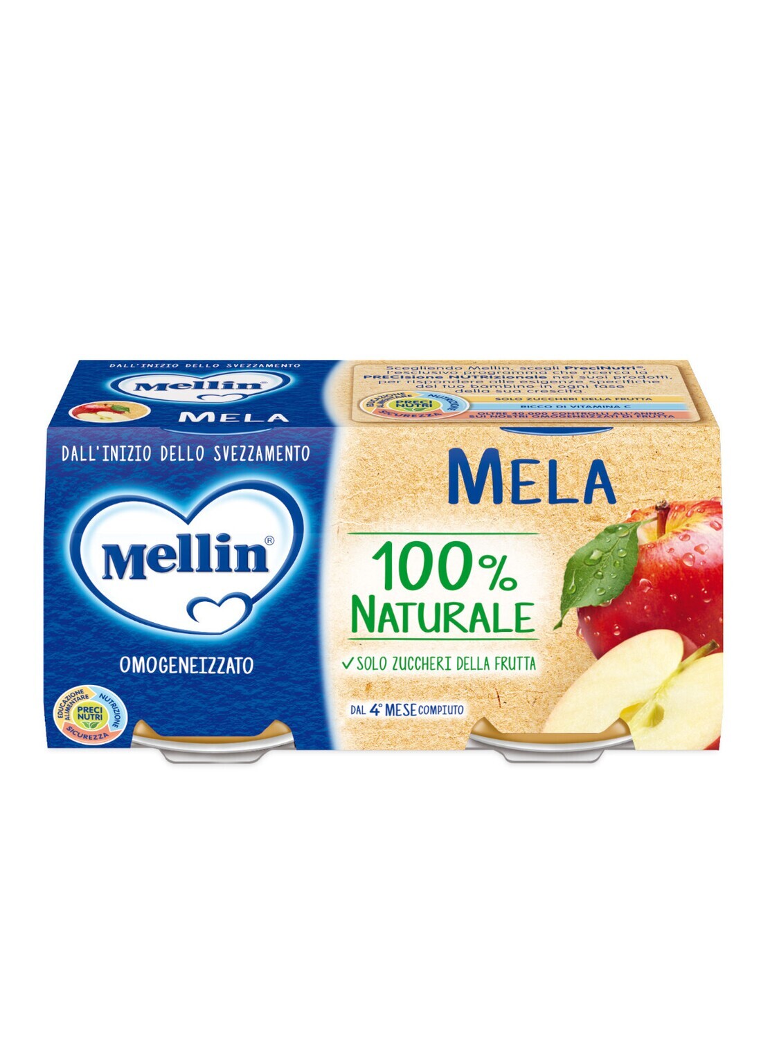 Mellin Omogeneizzato di Frutta Mela 2x100g