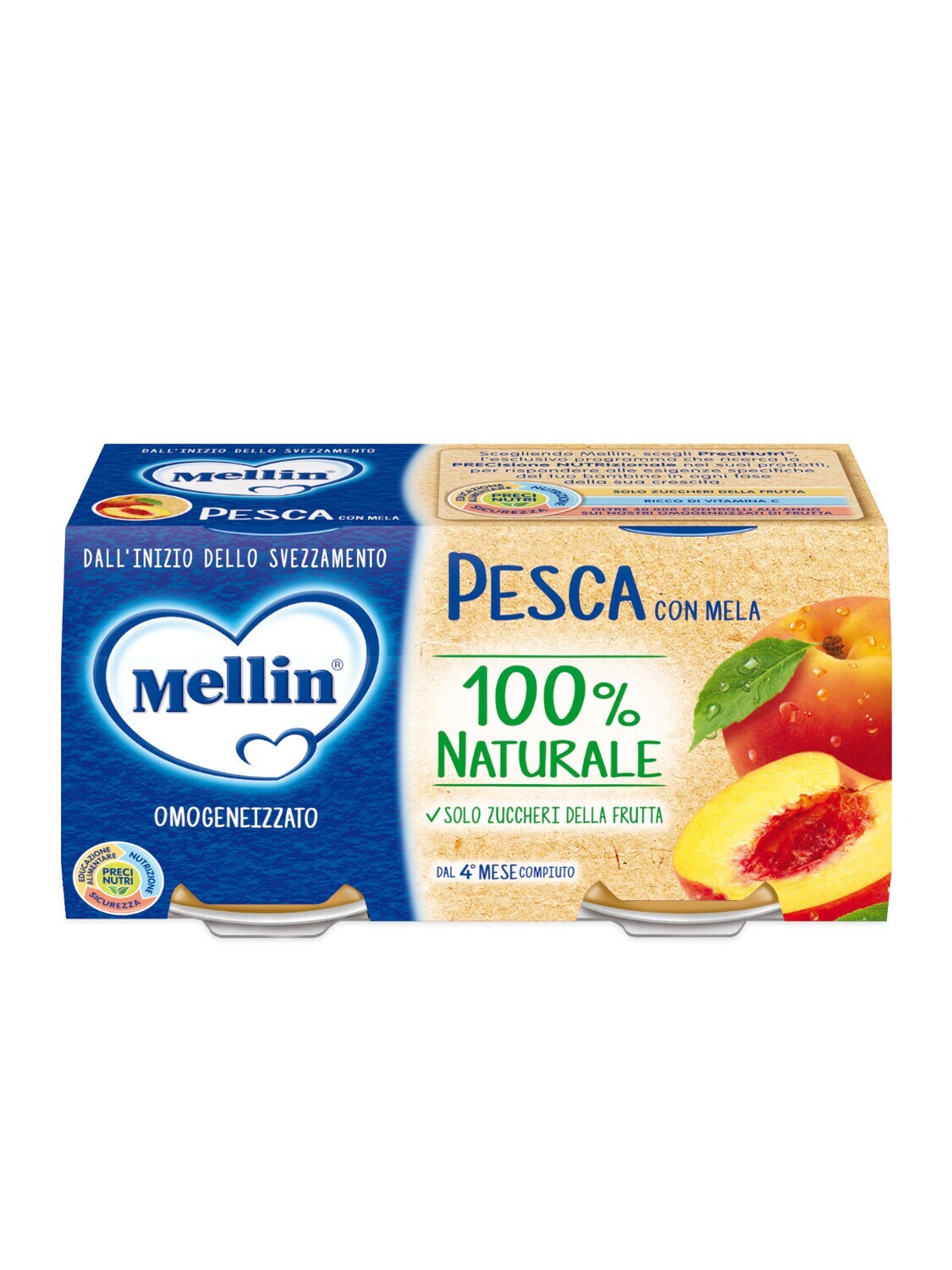 Mellin Omogeneizzato di Frutta Pesca 2x100g