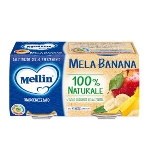 Mellin Omogeneizzato di Frutta Mela Banana 2x100g